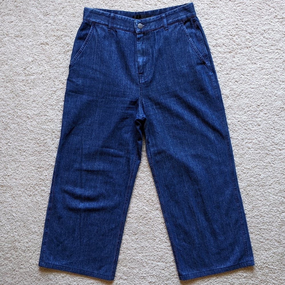 Jenni Kayne High Rise Wide Leg Cropped Jeans